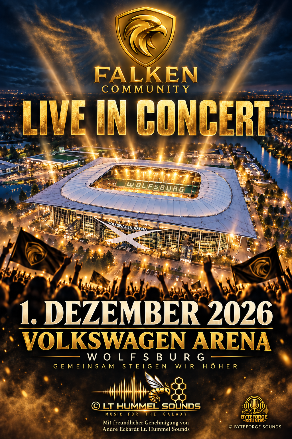 Konzertplakat: Falken Community @ Stadium – Das Onlinekonzert